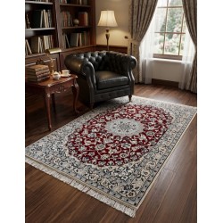 Tappeto Persiano Nain 9L Extra Fine in Lana e Seta - Classico - 170x111 cm - Nuovo