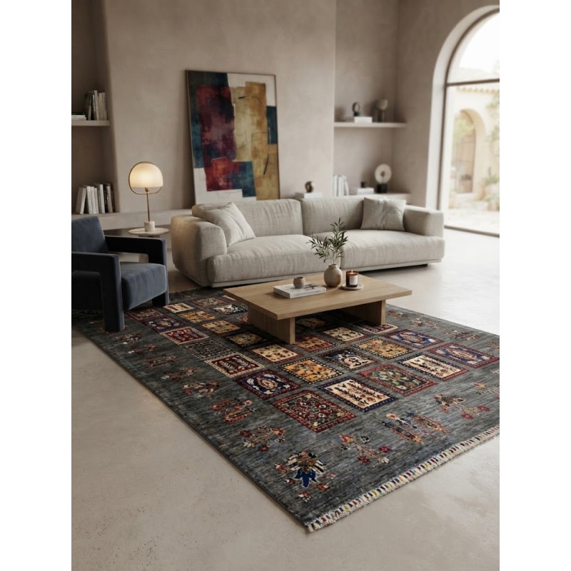 Tappeto Ziegler Moderno in Lana 252x185 cm – Nuovo, Design Geometrico e Multicolore