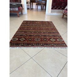 Tappeto Ziegler Moderno in Lana 175x123 cm – Nuovo, Stile Etnico/Geometrico con Fantasie a Fasce