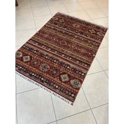 Tappeto Ziegler Moderno in Lana 175x123 cm – Nuovo, Stile Etnico/Geometrico con Fantasie a Fasce