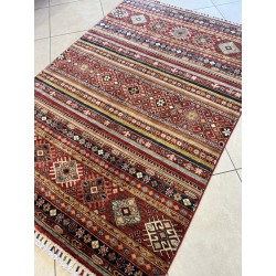 Tappeto Ziegler Moderno in Lana 175x123 cm – Nuovo, Stile Etnico/Geometrico con Fantasie a Fasce
