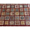 Tappeto Ziegler Moderno in Lana 238x175 cm - Nuovo, Design Geometrico a Quadri con Fondo Rosso