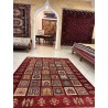 Tappeto Ziegler Moderno in Lana 238x175 cm - Nuovo, Design Geometrico a Quadri con Fondo Rosso