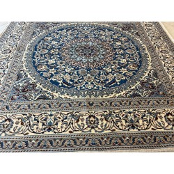 Elegante Tappeto Persiano Quadrato 200x200 cm – Lana e Seta – Origine Persiano