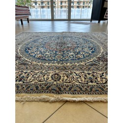 Elegante Tappeto Persiano Quadrato 200x200 cm – Lana e Seta – Origine Persiano
