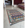 Tappeto Kilim Afgano Moderno Multicolor - Intessuto a Mano, Nuovo - 209x158 cm