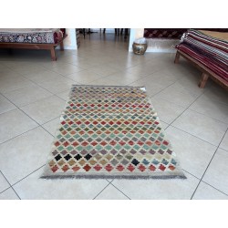 Kilim Afgano Moderno Multicolore 144x98 cm – Tappeto Artigianale in Lana (Nuovo)