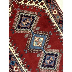 Tappeto Persiano Yalameh Nuovo 120x80 cm – Nodato a Mano, Lana Pregiata e Motivi Geometrici