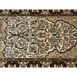 Tappeto Orientale Srinagar (India) in Pura Seta Naturale – 122 x 96 cm – Nuovo