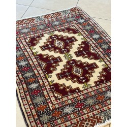 Tappeto Persiano Turkmen in Pura Lana Naturale – 118x88 cm – Nuovo