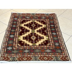 Tappeto Persiano Turkmen in Pura Lana Naturale – 118x88 cm – Nuovo