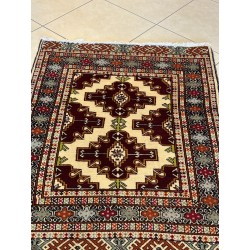 Tappeto Persiano Turkmen in Pura Lana Naturale – 118x88 cm – Nuovo