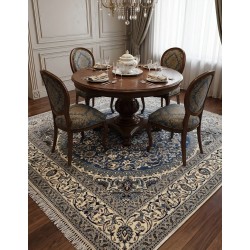 Elegante Tappeto Persiano Quadrato 200x200 cm – Lana e Seta – Origine Persiano