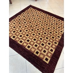 Elegantissimo Tappeto Gabbeh Geometrico in Pura Lana (187x189 cm) – NUOVO