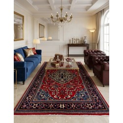 Tappeto Persiano Saruk Elegante in Pregiata Lana – 203 x 129 cm (Nuovo)