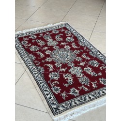 Tappeto Persiano Nain Originale in Lana e Seta 127x80 cm - Nuovo