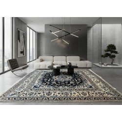 Splendido Tappeto Persiano Nain Originale in Lana e Seta - 207x196 cm - Nuovo
