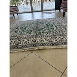 Splendido Tappeto Persiano Nain Originale in Lana e Seta - 200x197 cm (Nuovo)