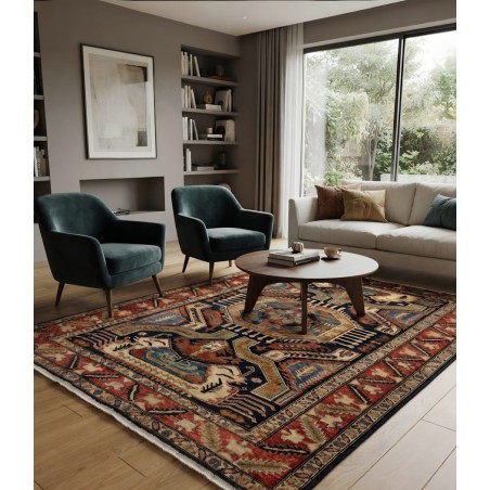 Tappeto Usbek Gold Extra Fine in Lana - 206x144 cm - Nuovo