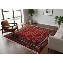 Tappeto Orientale Bukara Pakistan Quadrato 200x200 cm - Nuovo