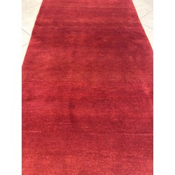 Tappeto Gabbeh Moderno Persia Extra Fine - Lana 100%, 197x98 cm, Nuovo - Rosso Intenso