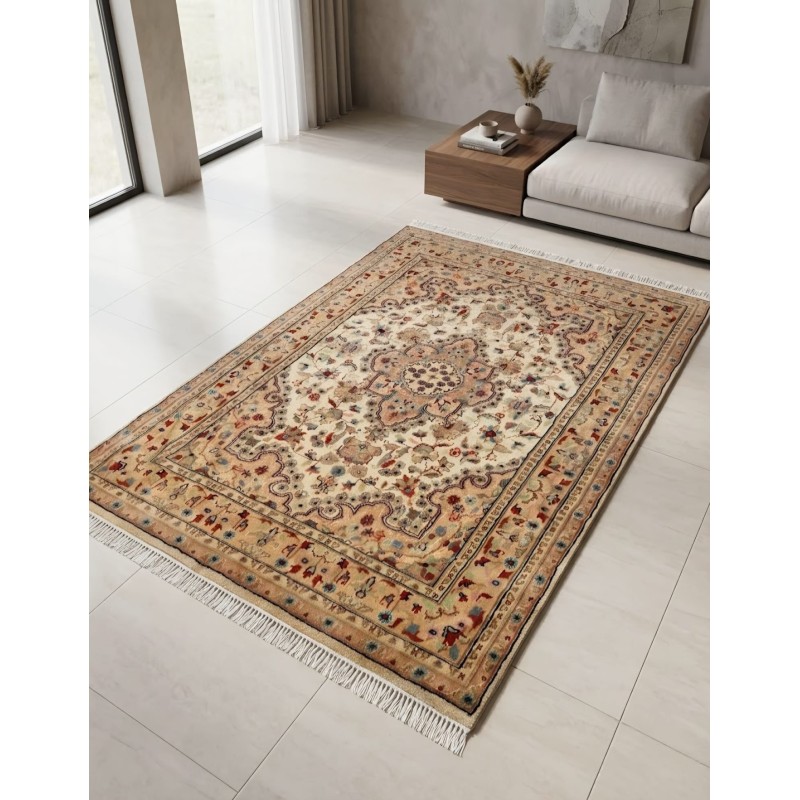 Tappeto Orientale Islamabad Kashmir e Seta Classico 188x129 cm – Nuovo