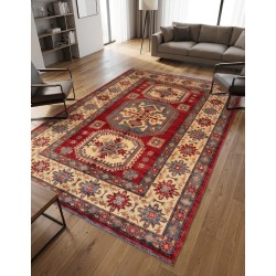 Tappeto Kazak in Lana Annodato a Mano 297x203 cm – Nuovo