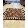 Tappeto Kilim Persiano in Lana Intrecciato a Mano - Motivo Geometrico Tradizionale 160 x 152 cm - Nuovo