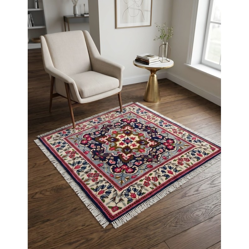 Tappeto Persiano Kirman Classico in Lana - 100x94 cm - Nuovo